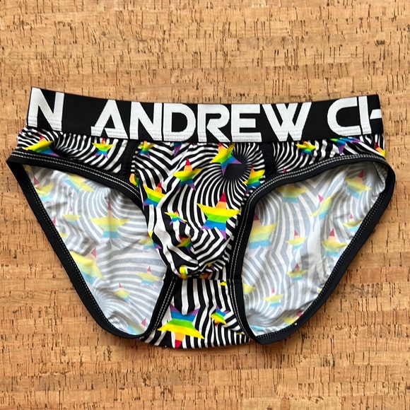 Andrew Christian Briefs for men with rainbow stars - Picture 1 of 3